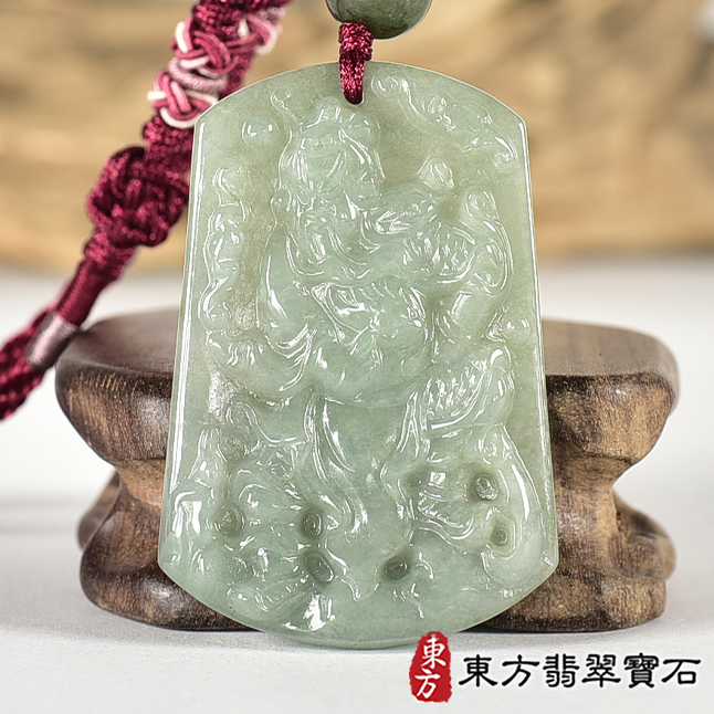 編號：KG786翡翠神明玉珮商品實照
