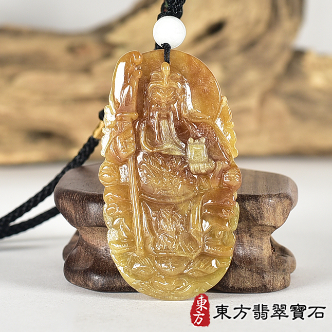 編號：KG797翡翠神明玉珮商品實照