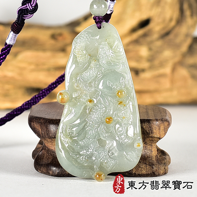 翡翠神明玉珮類最新商品，編號KG801實照圖片