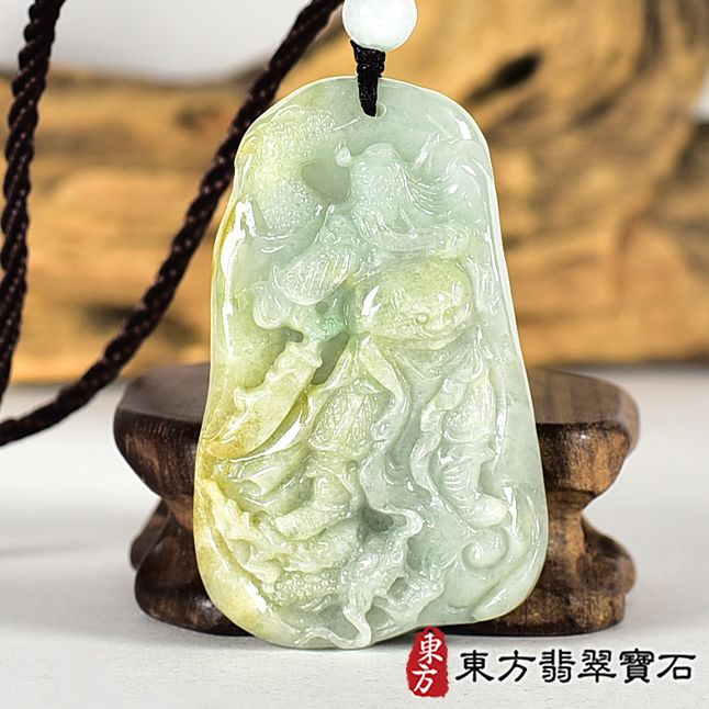 翡翠神明玉珮類最新商品，編號KG803實照圖片