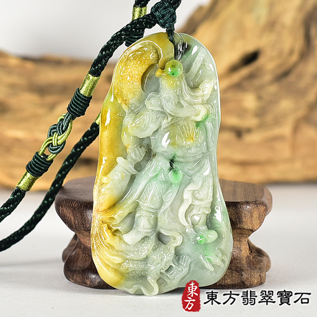 翡翠神明玉珮類最新商品，編號KG804實照圖片