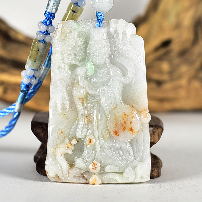 翡翠神明玉珮類最新商品，編號MD354實照圖片