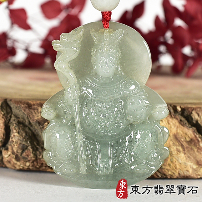 翡翠神明玉珮類最新商品，編號QE096實照圖片