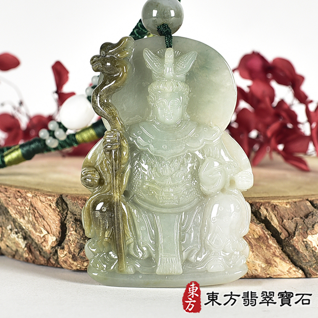 翡翠神明玉珮類最新商品，編號QE098實照圖片