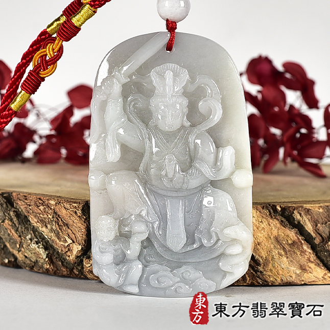 翡翠神明玉珮類最新商品，編號QN074實照圖片