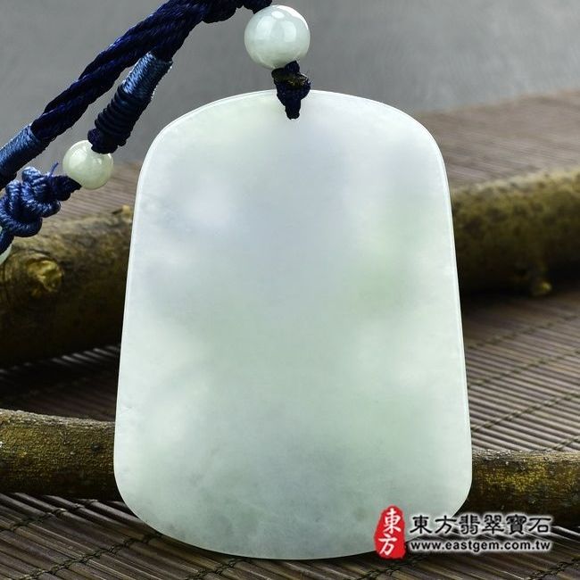二郎神  背後照片 翡翠二郎神項鍊玉珮（二郎真君：二郎神牌A貨翡翠二郎神玉珮、緬甸玉二郎神玉墜）。糯種二郎神，KN015。客製化訂做各種翡翠二郎神吊墜玉珮項鍊。★附A貨翡翠雙證書