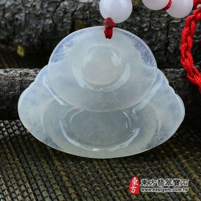 彌勒佛  背後照片 翡翠彌勒佛項鍊玉珮（彌勒佛：彌勒佛牌A貨翡翠彌勒佛玉珮、緬甸玉彌勒佛玉墜）。白翡細糯種彌勒佛，ML071。客製化訂做各種翡翠彌勒佛吊墜玉珮項鍊。★附A貨翡翠雙證書