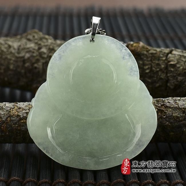 彌勒佛  背面照片 （已出售勿下標，可訂做）翡翠彌勒佛項鍊玉珮（彌勒佛：彌勒佛牌A貨翡翠彌勒佛玉珮、緬甸玉彌勒佛玉墜）。糯種彌勒佛，ML002。客製化訂做各種翡翠彌勒佛吊墜玉珮項鍊。★附A貨翡翠雙證書