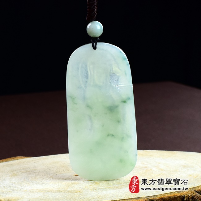 蓮花觀世音菩薩  背面照片  （已出售勿下標，可訂做）翡翠觀音項鍊玉珮（觀世音菩薩，蓮花觀音：觀音牌A貨翡翠觀音玉珮、緬甸玉觀音玉墜）。糯冰種，飄花觀音，GY-185。客製化訂做各種翡翠觀音吊墜玉珮項鍊。★附A貨翡翠雙證書