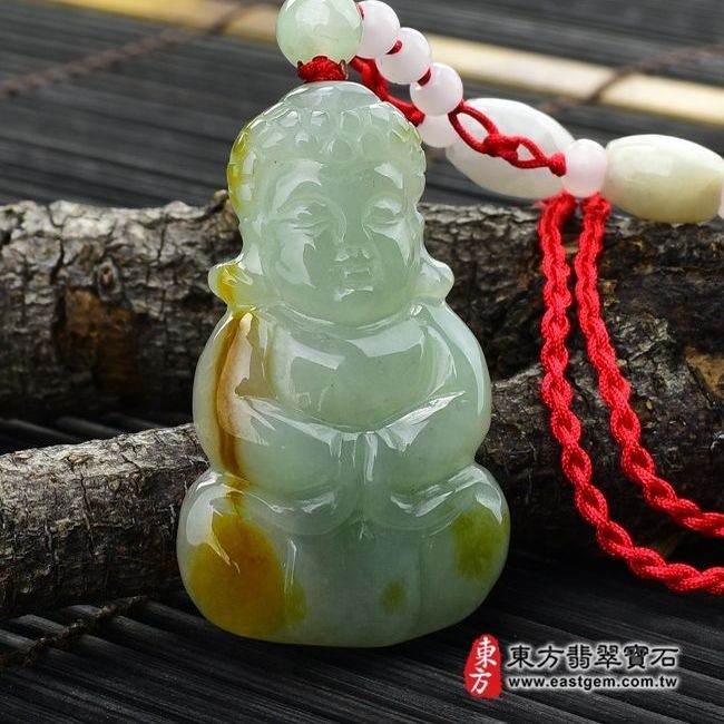 釋迦牟尼佛  左側照片 （已出售勿下標，可訂做）翡翠釋迦牟尼佛項鍊玉珮（佛祖：釋迦牟尼佛牌A貨翡翠釋迦牟尼佛玉珮、緬甸玉釋迦牟尼佛玉墜）。細豆種帶黃翡釋迦牟尼佛，FD011。客製化訂做各種翡翠釋迦牟尼佛吊墜玉珮項鍊。★附A貨翡翠雙證書