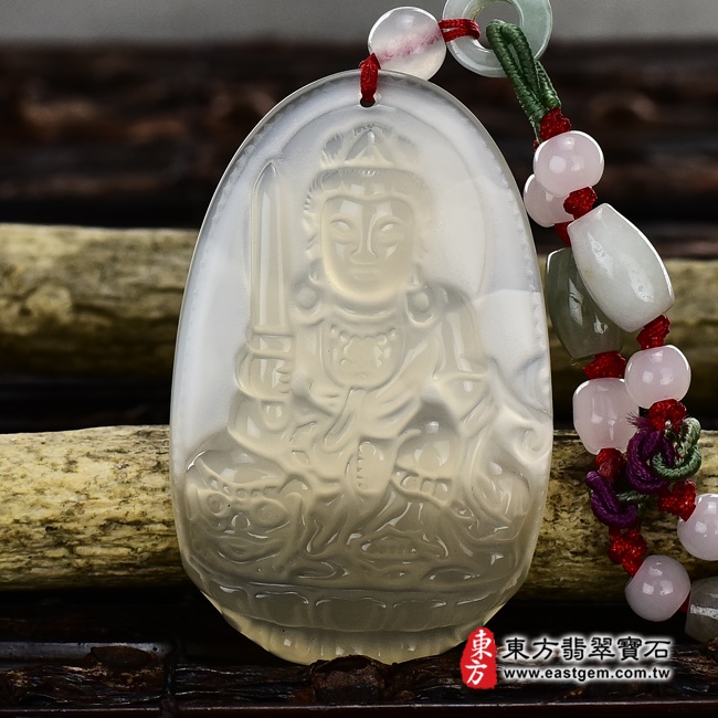 瑪瑙文殊菩薩項鍊玉珮正面照片 （已出售勿下標，可訂做）瑪瑙文殊菩薩項鍊玉珮（文殊菩薩牌瑪瑙文殊菩薩玉珮、玉髓文殊菩薩玉墜）。黃瑪瑙玉髓文殊菩薩，WS018。客製化訂做各種瑪瑙文殊菩薩吊墜玉珮項鍊。★附東方翡翠寶石保證卡