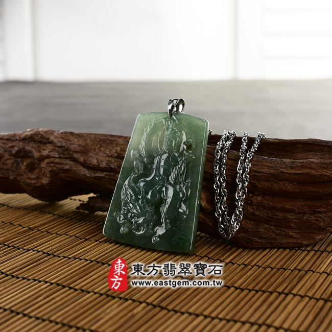 觀音項鍊玉珮意境照片   （已出售勿下標，可訂做）翡翠觀音項鍊玉珮（觀世音菩薩，乘龍觀音：觀音牌A貨翡翠觀音玉珮、緬甸玉觀音玉墜）。油青糯冰種觀音，GY398。客製化訂做各種翡翠觀音吊墜玉珮項鍊。★附A貨翡翠雙證書.jpg