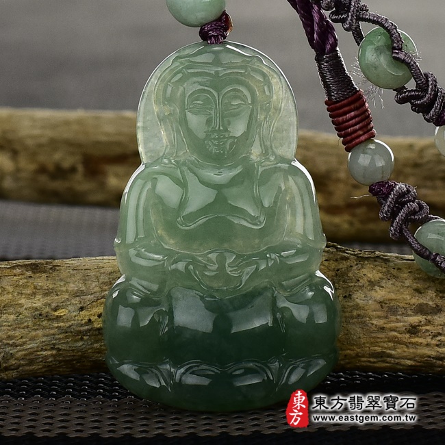 觀音項鍊玉珮正面照片   （已出售勿下標，可訂做）翡翠觀音項鍊玉珮（觀世音菩薩：觀音牌A貨翡翠觀音玉珮、緬甸玉觀音玉墜）。綠色糯冰種觀音，GY413。客製化訂做各種翡翠觀音吊墜玉珮項鍊。★附A貨翡翠雙證書.jpg