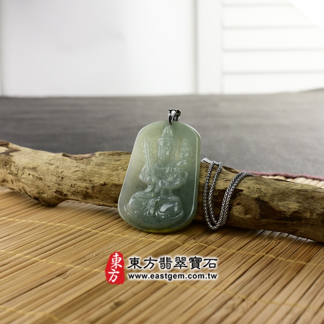 虛空藏菩薩項鍊玉珮意境照片   （已出售勿下標，可訂做）翡翠虛空藏菩薩項鍊玉珮（虛空藏菩薩：虛空藏菩薩牌A貨翡翠虛空藏菩薩玉珮、緬甸玉虛空藏菩薩玉墜）。淺綠色糯種帶黃翡翠虛空藏菩薩，GY419。客製化訂做各種翡翠虛空藏菩薩吊墜玉珮項鍊。★附A貨翡翠雙證書.jpg