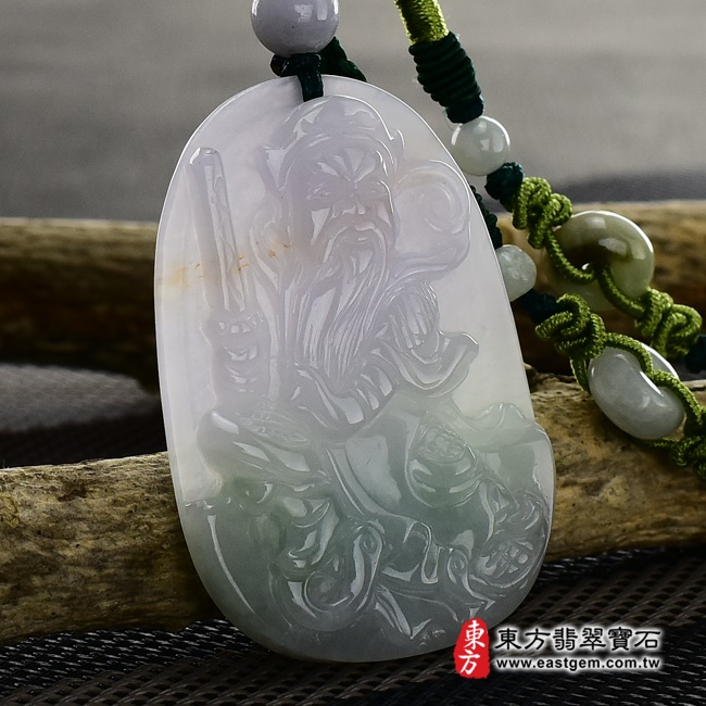 玄天上帝項鍊玉珮  左側照片   （已出售勿下標，可訂做）翡翠玄天上帝項鍊玉珮（玄天上帝：玄天上帝牌A貨翡翠玄天上帝玉珮、緬甸玉玄天上帝玉墜）。糯冰種春帶彩玄天上帝，ST019。客製化訂做各種翡翠玄天上帝吊墜玉珮項鍊。★附A貨翡翠雙證書.jpg