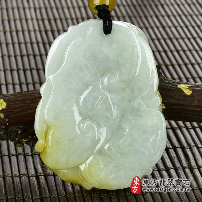 麒麟 背面照片 （已售出勿下標，可訂做）翡翠麒麟項鍊玉珮（麒麟：麒麟牌A貨翡翠麒麟玉珮、緬甸玉麒麟玉墜）。黃翡種麒麟，CL018。客製化訂做各種翡翠麒麟吊墜玉珮項鍊。★附A貨翡翠雙證書