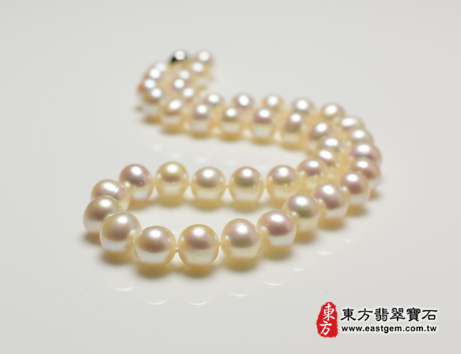 白珍珠項鍊(白珍珠珠子，珠徑約1mm，MWB004) 客製化設計各種白珍珠珠串、白珍珠珠子、白珍珠項鍊、白珍珠手珠。★附東方翡翠寶石保證卡