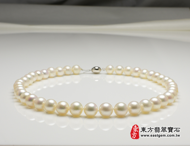 白珍珠項鍊(白珍珠珠子，珠徑約1mm，MWB008) 客製化設計各種白珍珠珠串、白珍珠珠子、白珍珠項鍊、白珍珠手珠。★附東方翡翠寶石保證卡