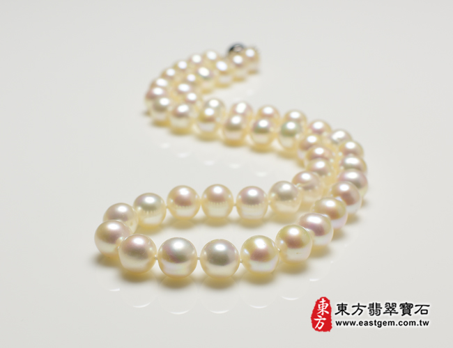 白珍珠項鍊(白珍珠珠子，珠徑約0.95mm，MWB013) 客製化設計各種白珍珠珠串、白珍珠珠子、白珍珠項鍊、白珍珠手珠。★附東方翡翠寶石保證卡