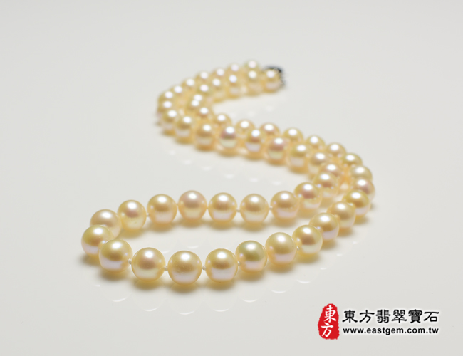 白珍珠項鍊(白珍珠珠子，珠徑約0.8mm，MWB014) 客製化設計各種白珍珠珠串、白珍珠珠子、白珍珠項鍊、白珍珠手珠。★附東方翡翠寶石保證卡