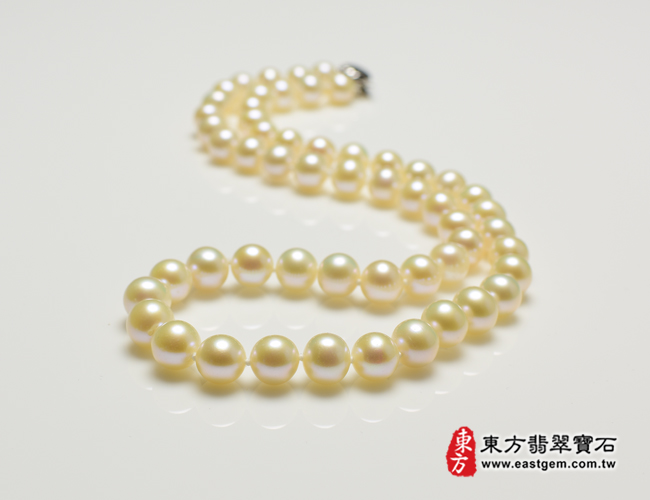 白珍珠項鍊(白珍珠珠子，珠徑約0.8mm，MWB017) 客製化設計各種白珍珠珠串、白珍珠珠子、白珍珠項鍊、白珍珠手珠。★附東方翡翠寶石保證卡