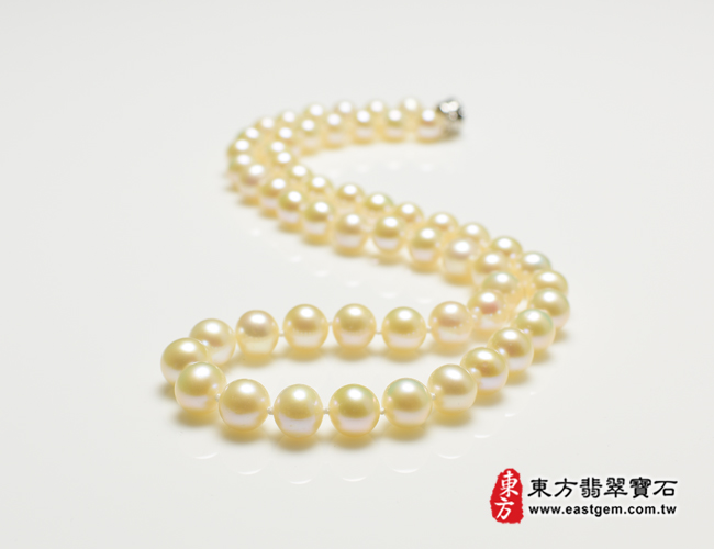 白珍珠項鍊(白珍珠珠子，珠徑約0.8mm，MWB019) 客製化設計各種白珍珠珠串、白珍珠珠子、白珍珠項鍊、白珍珠手珠。★附東方翡翠寶石保證卡