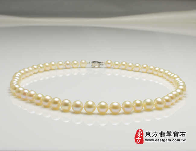 白珍珠項鍊(白珍珠珠子，珠徑約0.8mm，MWB019) 客製化設計各種白珍珠珠串、白珍珠珠子、白珍珠項鍊、白珍珠手珠。★附東方翡翠寶石保證卡