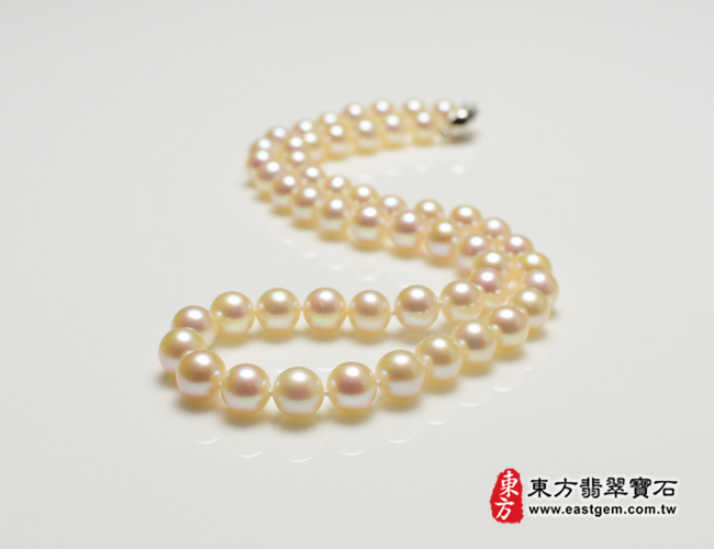 白珍珠項鍊(白珍珠珠子，珠徑約0.75mm，MWB020) 客製化設計各種白珍珠珠串、白珍珠珠子、白珍珠項鍊、白珍珠手珠。★附東方翡翠寶石保證卡