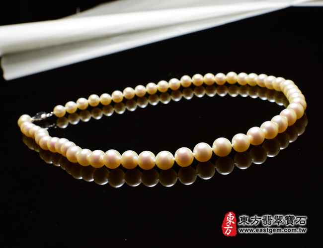 白珍珠項鍊(白珍珠珠子，珠徑約0.75mm，MWB020) 客製化設計各種白珍珠珠串、白珍珠珠子、白珍珠項鍊、白珍珠手珠。★附東方翡翠寶石保證卡