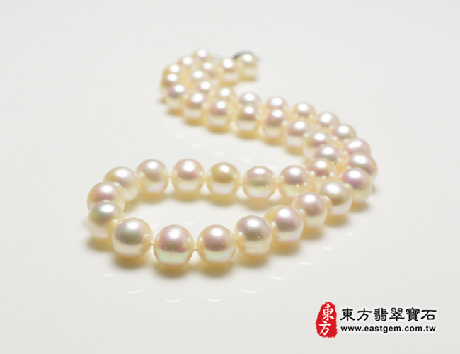 白珍珠項鍊(白珍珠珠子，珠徑約1mm，MWB031) 客製化設計各種白珍珠珠串、白珍珠珠子、白珍珠項鍊、白珍珠手珠。★附東方翡翠寶石保證卡