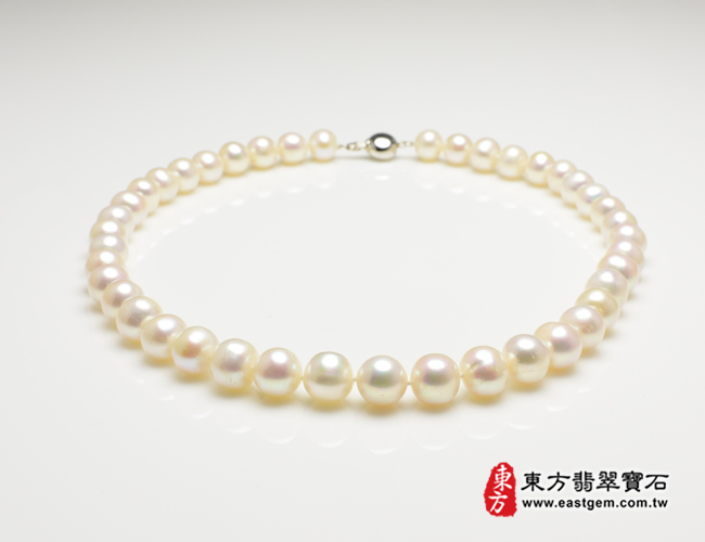 白珍珠項鍊(白珍珠珠子，珠徑約1mm，MWB031) 客製化設計各種白珍珠珠串、白珍珠珠子、白珍珠項鍊、白珍珠手珠。★附東方翡翠寶石保證卡