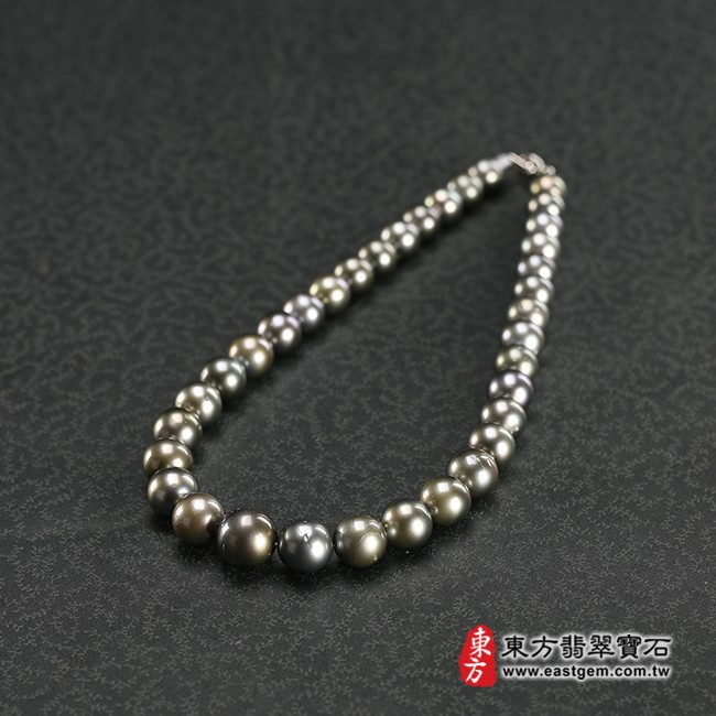 黑珍珠項鍊(黑珍珠珠子，珠徑約0.37mm，MBP001) 客製化設計各種黑珍珠珠串、黑珍珠珠子、黑珍珠項鍊、黑珍珠手珠。★附東方翡翠寶石保證卡