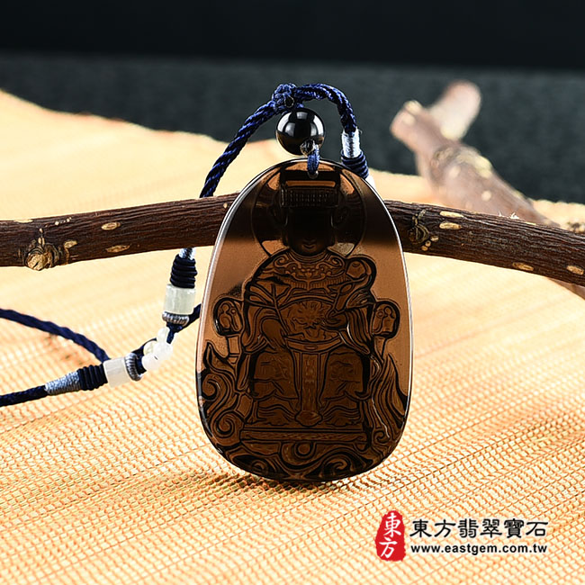 黑曜石媽祖項鍊玉珮背面照片（天上聖母：媽祖牌黑曜石媽祖玉珮、黑曜石媽祖玉墜）。冰種黑曜石媽祖，MD168。客製化訂做各種黑曜石媽祖吊墜玉珮項鍊。★附東方翡翠寶石保證卡