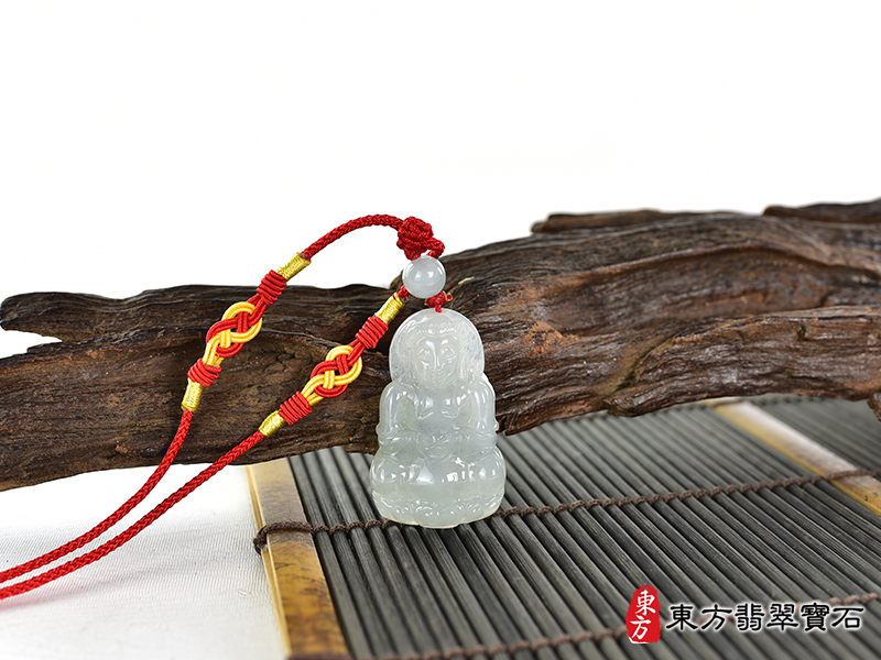 意境翡翠觀音項鍊玉珮（觀世音菩薩：觀音牌A貨翡翠觀音玉珮、緬甸玉觀世音菩薩玉墜）。綠色糯種翡翠觀音，GY1818。客製化訂做各種翡翠觀音吊墜玉珮項鍊。★附A貨翡翠雙證書