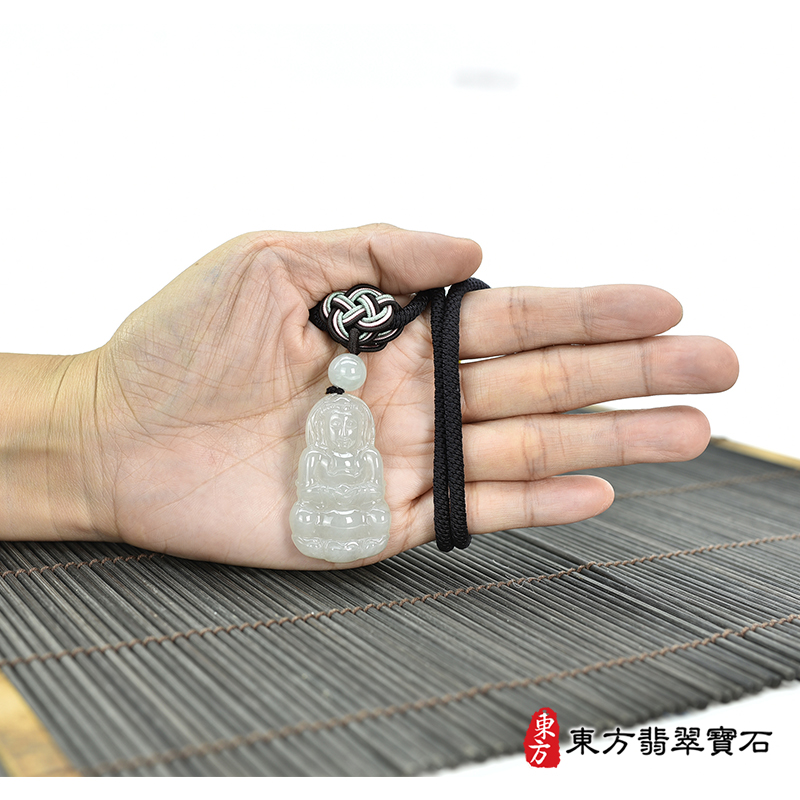 大小翡翠觀音項鍊玉珮（觀世音菩薩：觀音牌A貨翡翠觀音玉珮、緬甸玉觀世音菩薩玉墜）。綠色糯種翡翠觀音，GY1823。客製化訂做各種翡翠觀音吊墜玉珮項鍊。★附A貨翡翠雙證書