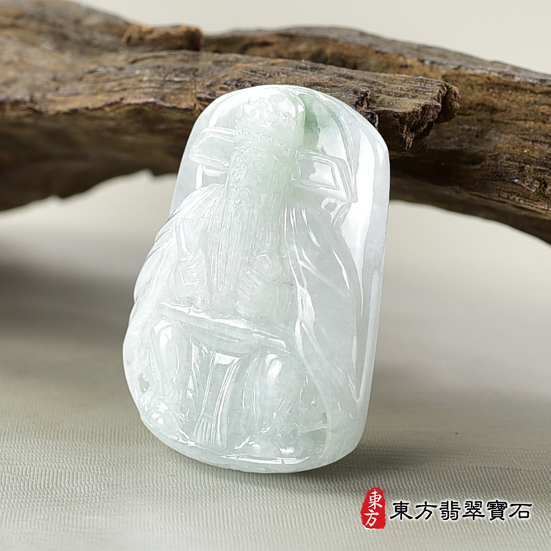 右側（已出售勿下標，可訂做）翡翠陰陽司、陰陽司公、陰陽司爺、陰陽公、黑白郎君項鍊玉珮（黑白郎君：黑白郎君牌A貨翡翠黑白郎君玉珮、緬甸玉黑白郎君玉墜）。白底青黑白郎君，KN234。客製化訂做各種翡翠黑白郎君吊墜玉珮項鍊。★附A貨翡翠雙證書