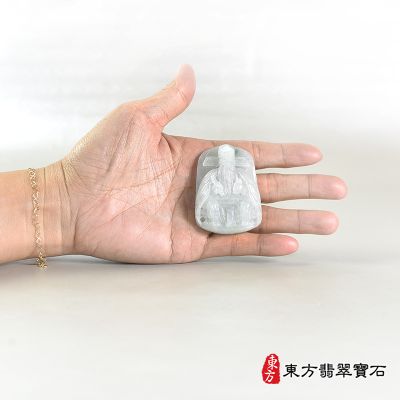 大小（已出售勿下標，可訂做）翡翠陰陽司、陰陽司公、陰陽司爺、陰陽公、黑白郎君項鍊玉珮（黑白郎君：黑白郎君牌A貨翡翠黑白郎君玉珮、緬甸玉黑白郎君玉墜）。白底青黑白郎君，KN234。客製化訂做各種翡翠黑白郎君吊墜玉珮項鍊。★附A貨翡翠雙證書