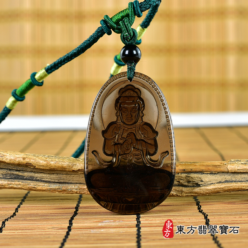 背面黑曜石大日如來項鍊玉珮（大日如來：大日如來牌黑曜石大日如來玉珮、黑曜石大日如來玉墜）黑曜石大日如來，FD742。客製化訂做各種黑曜石大日如來吊墜玉珮項鍊。★附東方翡翠寶石保證卡