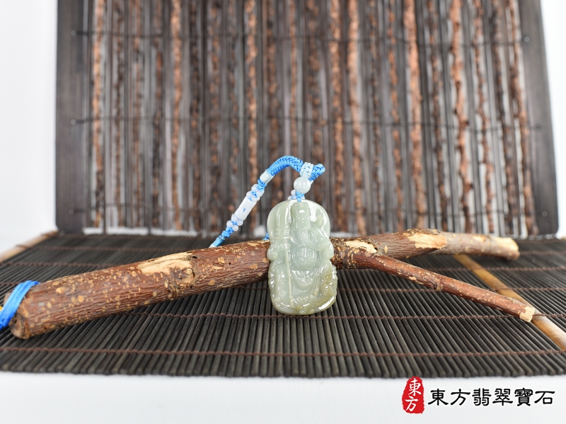 意境-翡翠關公項鍊玉珮（關聖帝君：關公牌A貨翡翠關公玉珮、緬甸玉關公玉墜）。關公，KG632。客製化訂做各種翡翠關公吊墜玉珮項鍊。★附A貨翡翠雙證書