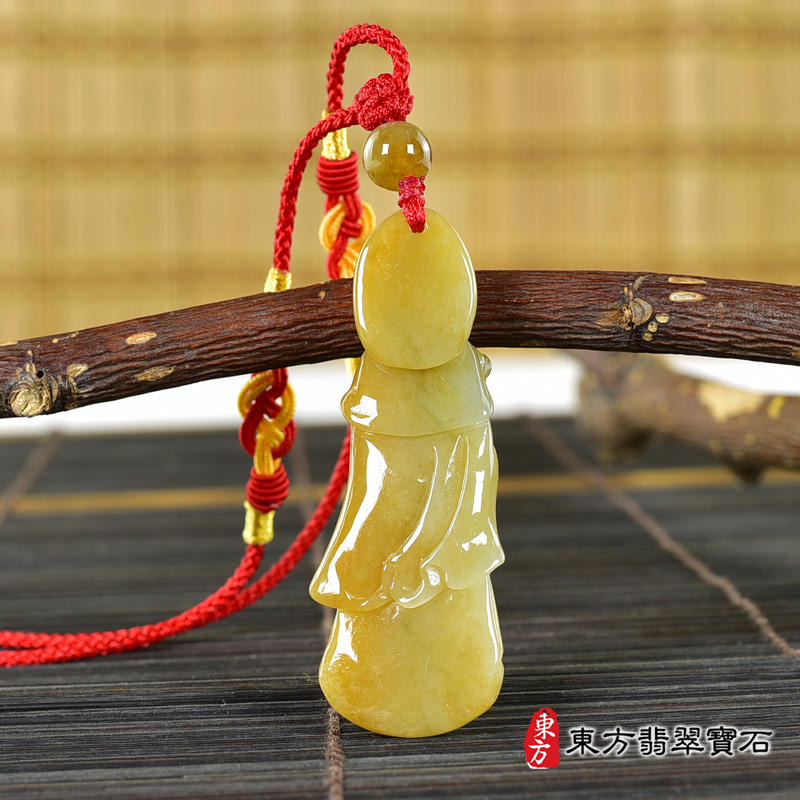 背面翡翠媽祖項鍊玉珮（天上聖母：媽祖牌A貨翡翠媽祖玉珮、緬甸玉媽祖玉墜）。綠色糯種媽祖，MD251。客製化訂做各種翡翠媽祖吊墜玉珮項鍊。★附A貨翡翠雙證書