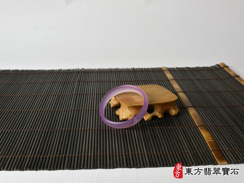 意境-紫瑪瑙手鐲（平口鐲17.5，PC028）。客製化訂做各種紫瑪瑙手鐲。★附東方翡翠寶石證書