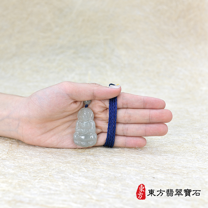 大小翡翠寶珠觀音項鍊玉珮（觀世音菩薩：寶珠觀音牌A貨翡翠寶珠觀音玉珮、緬甸玉觀世音菩薩玉墜）。糯種翡翠寶珠觀音，FD629。客製化訂做各種翡翠觀音吊墜玉珮項鍊。★附A貨翡翠雙證書