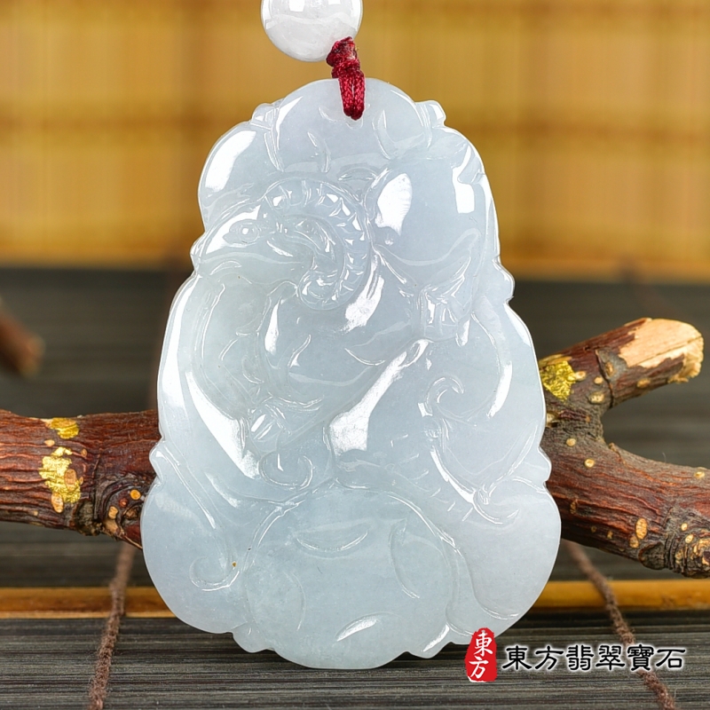 背面-翡翠生肖馬三合六合貴人項鍊玉珮（生肖屬馬，最適合配戴三合六合貴人項鍊，虎狗羊：馬牌A貨翡翠生肖馬玉珮、緬甸玉生肖馬玉墜、馬十二生肖項鍊）。ZH255。客製化訂做各種翡翠生肖馬吊墜玉珮項鍊。★附A貨翡翠雙證書