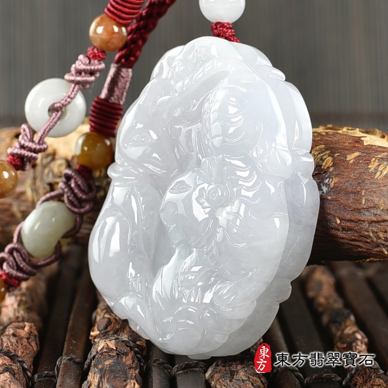 右側-翡翠生肖馬三合六合貴人項鍊玉珮（生肖屬馬，最適合配戴三合六合貴人項鍊，狗虎羊：馬牌A貨翡翠生肖馬玉珮、緬甸玉生肖馬玉墜、馬十二生肖項鍊）。馬，ZH266。客製化訂做各種翡翠生肖馬吊墜玉珮項鍊。★附A貨翡翠雙證書