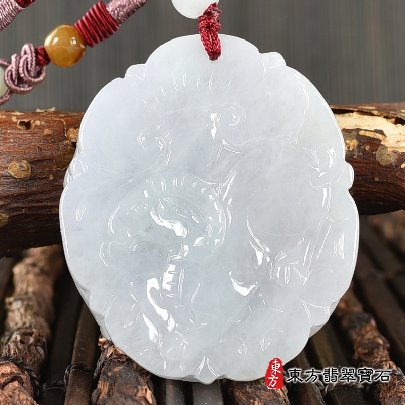 背面-翡翠生肖馬三合六合貴人項鍊玉珮（生肖屬馬，最適合配戴三合六合貴人項鍊，狗虎羊：馬牌A貨翡翠生肖馬玉珮、緬甸玉生肖馬玉墜、馬十二生肖項鍊）。馬，ZH266。客製化訂做各種翡翠生肖馬吊墜玉珮項鍊。★附A貨翡翠雙證書