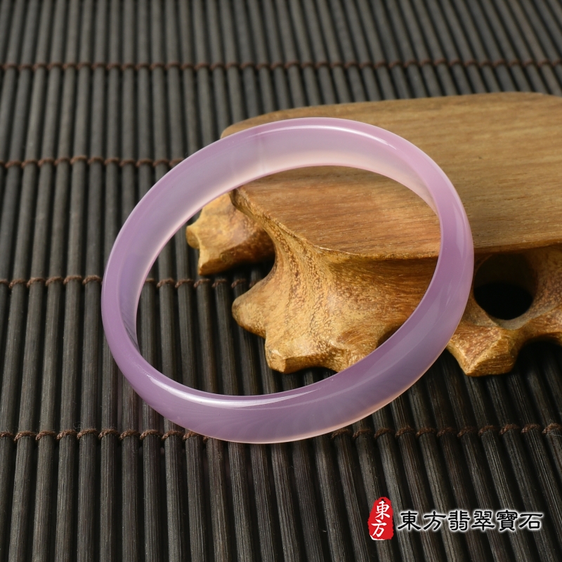 右側-紫瑪瑙手鐲（平口鐲17，PC030）。客製化訂做各種紫瑪瑙手鐲。★附東方翡翠寶石證書
