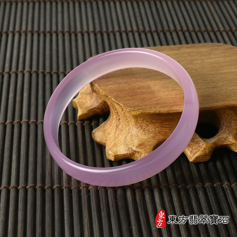 右側-紫瑪瑙手鐲（平口鐲17，PC030）。客製化訂做各種紫瑪瑙手鐲。★附東方翡翠寶石證書