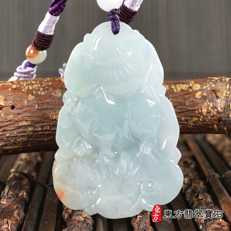 背面-翡翠生肖虎三合六合貴人項鍊玉珮（生肖屬虎，最適合配戴三合六合貴人項鍊，狗馬豬：虎牌A貨翡翠生肖虎玉珮、緬甸玉生肖虎玉墜、虎十二生肖項鍊）。虎，ZH290。客製化訂做各種翡翠生肖虎吊墜玉珮項鍊。★附A貨翡翠雙證書