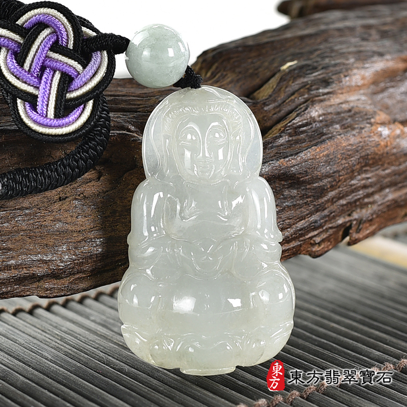 翡翠觀音項鍊玉珮（觀世音菩薩：觀音牌A貨翡翠觀音玉珮、緬甸玉觀世音菩薩玉墜）。綠色糯種翡翠觀音，GY1823。客製化訂做各種翡翠觀音吊墜玉珮項鍊。★附A貨翡翠雙證書
