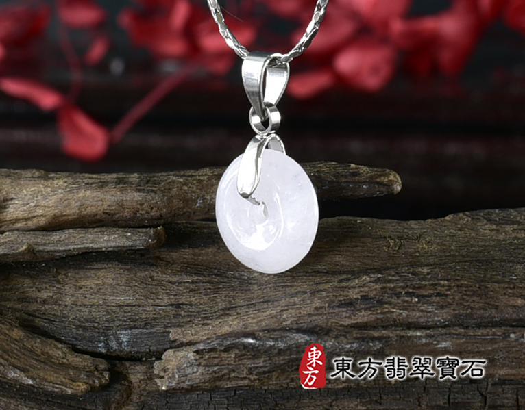 翡翠平安扣項鍊玉珮(平安富貴:平安扣牌A貨翡翠平安扣玉珮、緬甸玉平安扣玉墜)。淺紫色糯種平安扣,PN834。客製化訂做各種翡翠平安扣吊墜玉珮項鍊。★附A貨翡翠雙證書 3.jpg